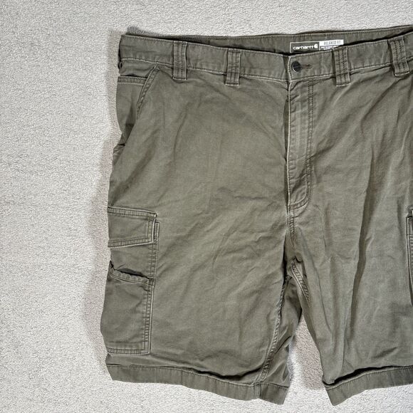 Carhartt Rugged Flex Cargo Shorts Men’s Size 46 Fits 44 Olive Green Relaxed Fit - Picture 3 of 11
